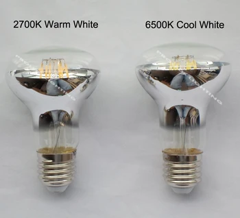 Top kvalita 1 kus 6W R63 led žiarovky žiarovky led bodové svetlá E27 skrutku sklo 120 stupňov uhol lúča 2 ročná ZÁRUKA