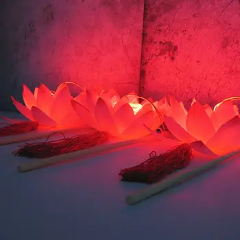 Prenosné Úžasné Kvet Lotosový Kvet Svetlo Lampy Strany Žiariace Svietidlá Pre Mid-Festival Jesene Darček Tanečné Rekvizity L4MF