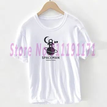 Malá ikona Spacewalk tričko Unisex Moderné Estetické Astronaut Planéty T-shirt Grafika Top Bavlna žena/Muž Pluse Veľkosť