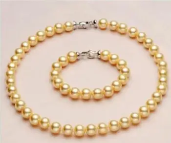 Očarujúce 10-11 mm nádherný kolo perlový náhrdelník 18-palcové 36