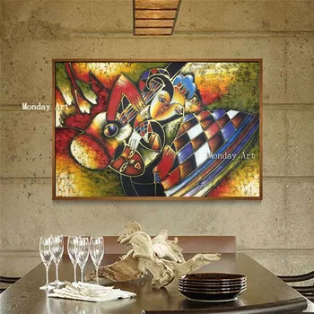 Profesionálne aritist čistý ručné Picasso Abstraktné olejomalieb Domáce Dekorácie Plátno, Maľovanie obrazov na Stenu Pre Obývacia Izba