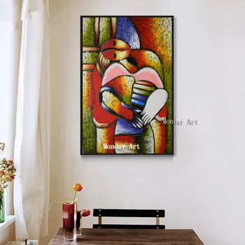 Profesionálne aritist čistý ručné Picasso Abstraktné olejomalieb Domáce Dekorácie Plátno, Maľovanie obrazov na Stenu Pre Obývacia Izba