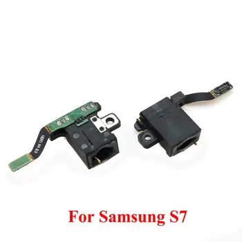 YuXi Slúchadlá Slúchadlá Audio jack Flex Kábel Pre Samsung Galaxy S7 G930 G935 Headset Socket Jack Port S Mikrofónom