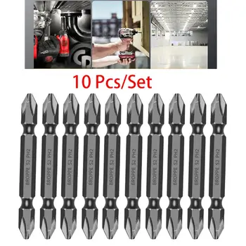 10pcs 65mm PH2 Magnetické Elektrické Phillips Dvojité Skončil Skrutkovač Bitov 1/4