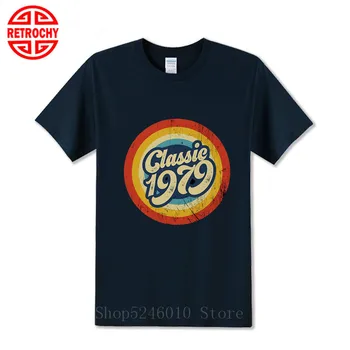 Ročník 1979 T Shirt Pre Mužov 40 Rokov Narodeninám Black Pohode Bežné Pride Tričko Deň otcov Prezentovať Nové Lumbálna T-shirt