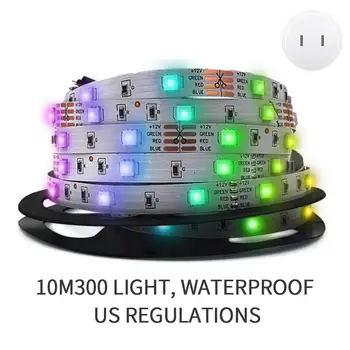 LED Pás Svetla Strip, LED Reťazec Multi Farebné Odolné, Pružné, Super Svetlé WIFI 3528 24 Kľúče, Nepremokavé Strany TV Domáce Osvetlenie