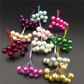 Farba pearl korálky s drôtom garland príslušenstvo HOBBY ručné pena loptu dekoračné materiály svadobné šaty svadobné koláčiky