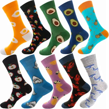 Ženy, Muži, Zábavné Bavlna Umenie Ponožky s potlačou Bežné Šťastný Ponožky Jar Jeseň Roztomilý Retro Maľovanie Harajuku Posádky Ponožky