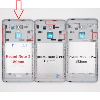 BaanSam Nové Batérie, Zadný Kryt Pre Xiao Redmi Poznámka 3 150 mm Bývanie Prípade zásuvka na Kartu SIM+Napájania ovládanie Hlasitosti