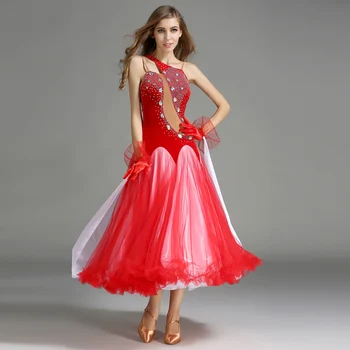 Vysoko kvalitný moderný tanec sukne, kostýmy výkon šaty velvet rozšírenie sukne súťaže oblečenie