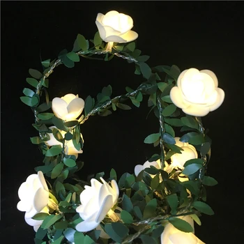 6M 3M Led Rose Flower Fairy String Svetlá AA Batérie Powered Flexibilné Garland Svetlo Pre Svadobný Deň svätého Valentína Udalostí Led Strany