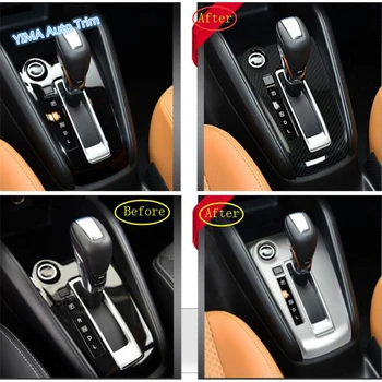 Lapetus Auto Styling Gear Box Shift Radenia Panel Rám, Kryt Výbava Vhodné Na Nissan Kopy 2016 - 2021 Uhlíkových Vlákien Vzhľad / Matný