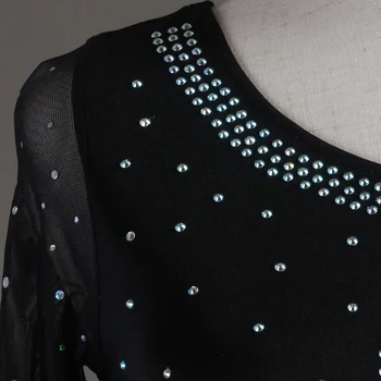 Prehrabať Štýl dlhý rukáv latinské Tanečné Šaty Oblečenie Salsa Spoločenský Kostým Súťaž Sukne pre ženy
