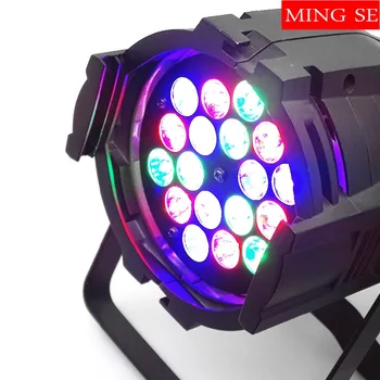 6units 18x3w Aluminu LED Fáze svetlo RGB Par projektor S DMX512 Master Slave Laser DJ Vybavenie, luzes para festa 110V-240V