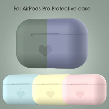 Ultra-tenké Slúchadlá Prípade Airpods Pro Bezdrôtové Slúchadlá Roztomilé Farebné Srdce Vzor Kryt Pre Vzduch Struky Pro 2019