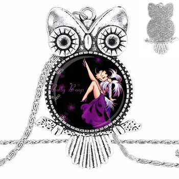 EJ Glazúra Betty Boop Módny Náhrdelník Ručné Sova Tvar Choker Náhrdelník Šperky Multi Vzory Pre Ženy, Darčeky Chlapec