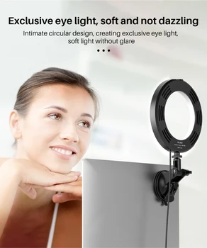 LED Prsteň Svetla Pre Telefón, Clip-on VIEDOL Selfie Krúžok Svetlo Lampy Ringlight Pre Fotografovanie Youtube tik klop Osvetlenie lampa lampara