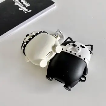 3D Roztomilý Kreslený Psa Šteňa Headset puzdro pre Apple Airpods 1 2 Sranda Husky Shar Pei Bezdrôtové Slúchadlá Slúchadlá Kryt Plnenie Box