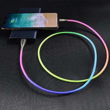 Rainbow Dizajn USB Pre Typ C 2.4 A Zliatiny Zinku rýchle nabíjanie kábel, nabíjačka telefónu Drôt Synchronizáciu Údajov