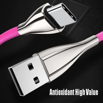 Rainbow Dizajn USB Pre Typ C 2.4 A Zliatiny Zinku rýchle nabíjanie kábel, nabíjačka telefónu Drôt Synchronizáciu Údajov