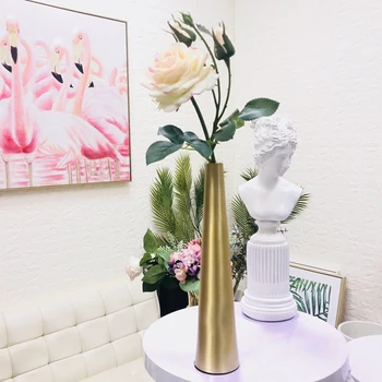 Kreatívne Zlaté Zliatiny váza Remesiel dekorácie kvet s váza svadobné váza centerpieces pre tabuľky domáce dekorácie príslušenstvo