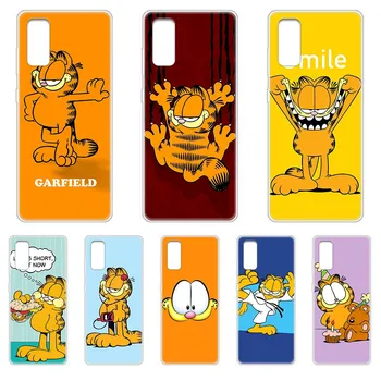 Naughty Garfield shell Transparentné Telefón Prípade cover obal Pre SamSung Galaxy S 7 8 9 10 11 20 20e 50 51 70 71 Plus Okraj Ultra