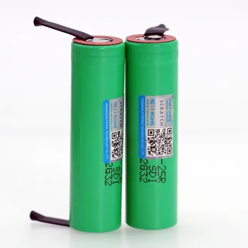 6PCS .. Varicore nové Značky 18650 2500mAh Nabíjateľné batérie 3.6 V, INR18650 25R 20A vypúšťanie + DIY Nikel
