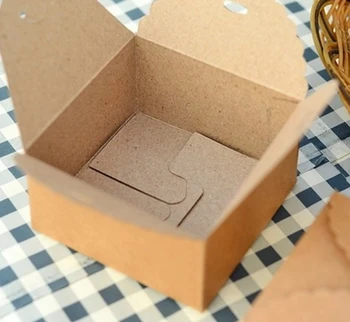 12PCS Kraft Papier Darčeka Strany Svadobné Námestie Box Wrap Pre Ručné Remeslo