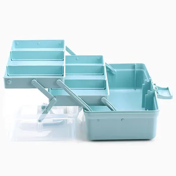 Prenosný 3 Vrstvy Veľkokapacitný Úložný Box Multifunkčné Medicíny Plastové Okno Nástroje Organizátor Prípade