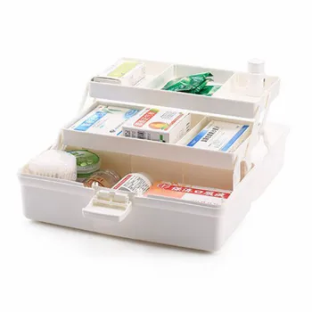 Prenosný 3 Vrstvy Veľkokapacitný Úložný Box Multifunkčné Medicíny Plastové Okno Nástroje Organizátor Prípade
