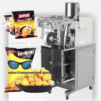 Granule Soľ Žetónov, Orechov, Zŕn Beef Jerky Popcorn Dátumy Zemiakové Lupienky Fazuľa Snack Vffs Baliaci Stroj Vertikálny Baliaci Stroj