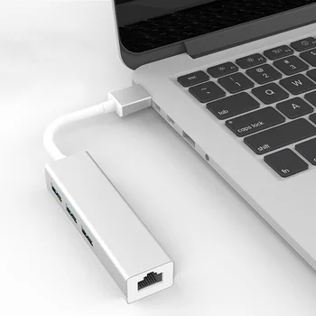 USB2.0/3.0 RJ45 Ethernet Adaptér 4 Porty Converter pre Macbook ASUS Notebook GK99