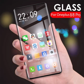 Pre Oneplus 8 Pro Skla pre Oneplus 8 Pro Screen Protector Ultra Tenké Ochranné 9H Tvrdeného 3D Glass Film Pre Oneplus 8 1+8 Pro