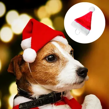 Nové Vianočné Ozdoby pre 2019 Rokov Pet Vianočné Hat Psa Hat Klobúk Plyšové