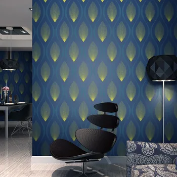 Moderný Luxusný 3D Tapeta Roll nástenná maľba Modrá Strieborná Stenu Papier Predsieň, Obývacia Izba TV Domáce Dekorácie na Stenu
