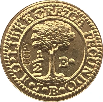 1841 Strednej Ameriky Republiky 1/2 Escudos kópie mincí 14 mm
