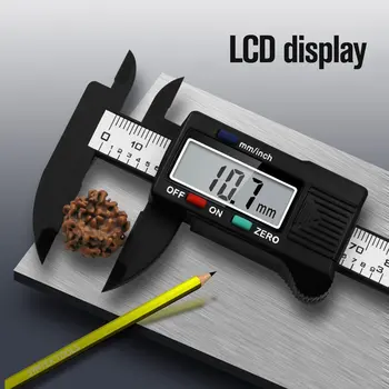 0-100 mm Presnosť Elektronický Digitálny LCD Vernier Strmeň Nástroj Pravítko Nástroje Merania Rozchodu Kaliber Vernier