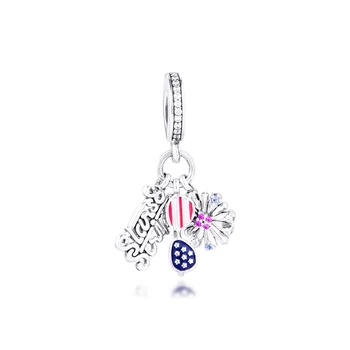 Americké Ikony Visieť Kúzlo acsesoris pre ženy Mincový Striebro Šperky Hodí Originálne Náramky Guľôčok Pre Šperky Robiť