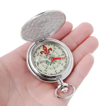 Vreckové Hodinky Flip Kompas Prenosné Turistická Navigácia Kompas Svietiace V Tme Navigáciu Auto Kompas Keychain T8NC