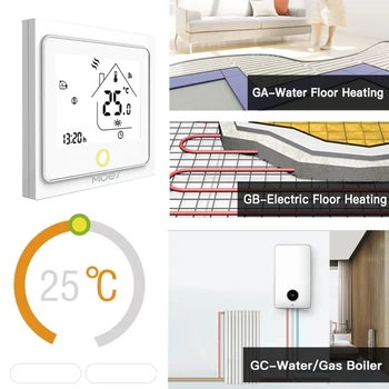 Tuya WiFi Smart Termostat Vykurovania Regulátor Teploty Podlahového Vykurovania Voda/Plyn Kotol Pracuje S Alexa Domovská Stránka Google