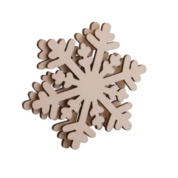 10pcs Vianočné Závesné Ozdoby, Dekorácie, Drevené Zdobením Hexagon Snowflake Nový Rok Svadobné Dekorácie, Party Dodávky