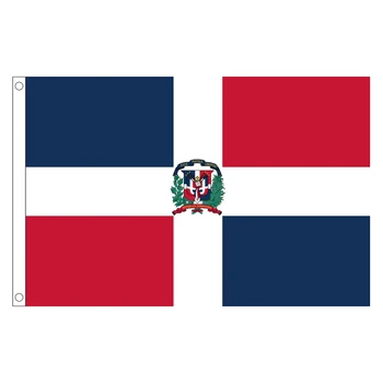 Doprava zadarmo xvggdg HangingFlag Polyester Dominikánska Republika národnej Zástavy Vonkajšie Vnútorné 150x90cm Veľká Vlajka