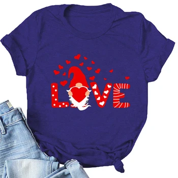 2021 Nové Žien T-Shirts Bežné LÁSKA Tlačených Topy, Pulóvre Tee Lete Žena Tričko Krátky Rukáv Oblečenie Pre Ženy