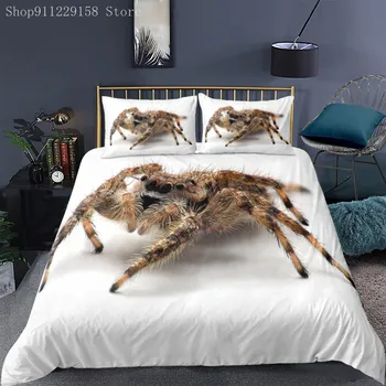 3D Tlač Spider posteľná bielizeň Nastaviť Kráľovná/King/Single obliečky na Vankúše Perinu Posteľ Nastaviť prehoz cez posteľ Obliečky Bez nároku na Lôžko List