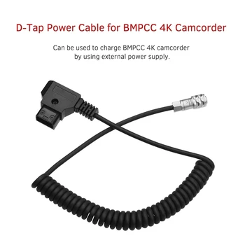 D-Ťuknite na BMPCC 4K 2 Pin Zamykanie Napájací Kábel pre Blackic Vrecku Cinema 4K Kamera pre Sony V Mount Batéria