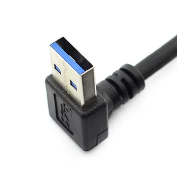 Chenyang Typ-USB 3.0 Samica na USB 3.0 Typ-A Samec Doprava Doľava Hore Dole Uhle 90 Stupňov Predlžovacieho Kábla 20 cm 5Gbps