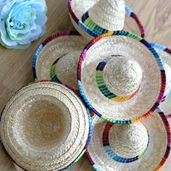 Bláznivej Noci Prírodnej Slamy Mini Sombrero/Nový Dizajn Mini Mexican Hat,Fiesta Party, Narodeniny, Party Dekorácie Cinco de Mayo Strany