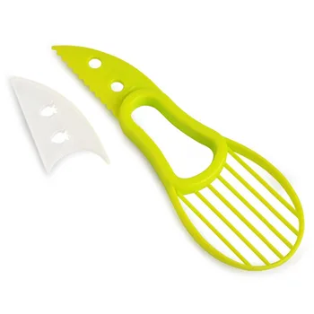 Zelená plastové avokádo rezacím nožom corer ovocie slicer škrabka ventil core odstraňovač kuchyňa strúhadlo shredder zeleniny nástroj