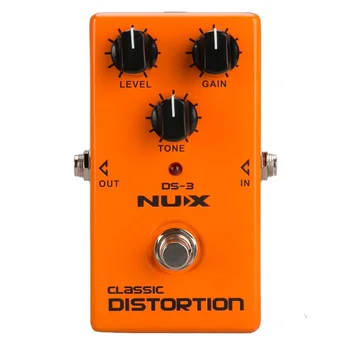 NUX DS-3 Distortion Pedál Analógový Gitara Trubice skreslenie účinky pedál Krízy skreslenie Hnedé Zvuk