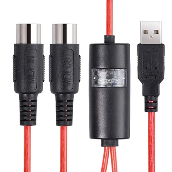 5-Pin Midi USB-Out kábel Kábel Adaptéra Converter Pre Windows, Mac, Ios Notebooku Hudba Klavíra
